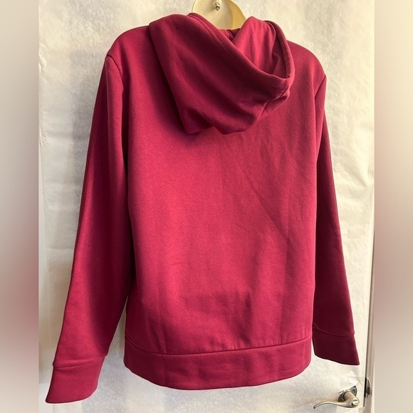 Adidas women’s full zip fleece lined 3strip hoodie with drawstring hood Sz-M.D18 - Picture 3 of 9